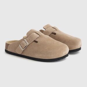 Quince Water Repellent Suede Clog Mule Dune Shoes 7